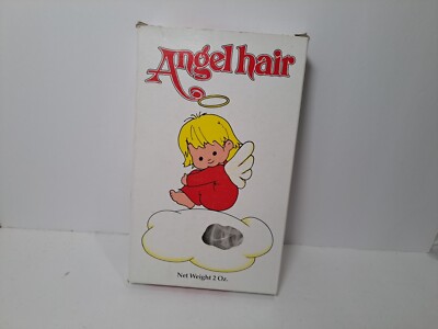 VTG Angel Hair Spun Glass Union Wadding Co. 2 oz. Christmas Décor MADE IN USA 