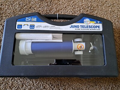 ExploreOne Juno 50mm 18-28.8x Blue Table Top Telescope with Case #88-10051