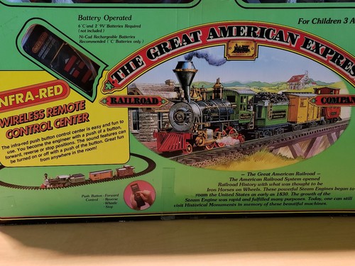VINTAGE New Bright The Great American Express Railroad Train BARELY USED