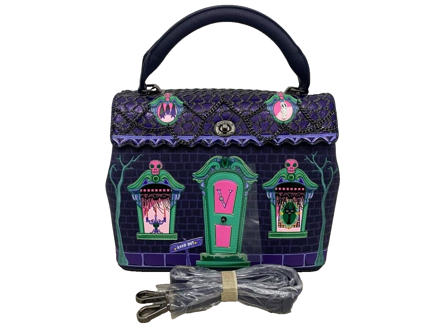 バッグ VENDULA LONDON Vendula London purple halloween cat dracula's haunted house