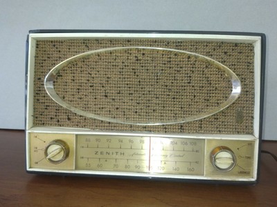 vintage zenith am fm tube radio