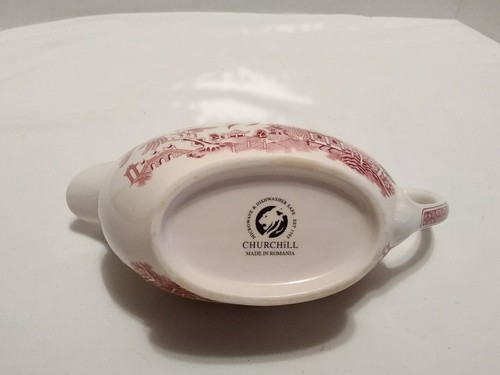 Pink Willow (Rosa) Gravy Boat Made in Romania by Churchhill