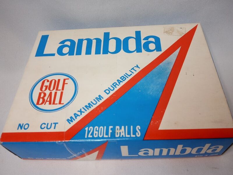 Vintage Lambda No Cut Dozen Golf Balls New Original Box Made in Japan