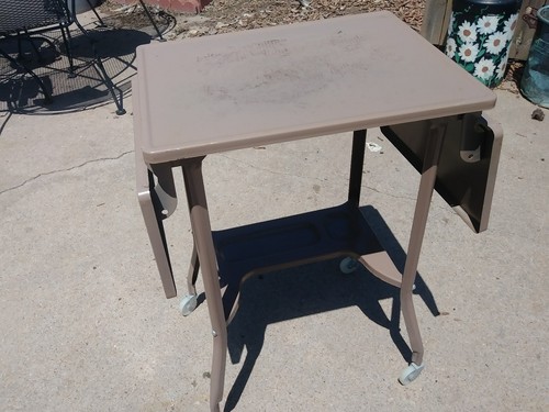 Antique Vintage Art Deco Retro Industrial Metal  Typing Typewriter Table