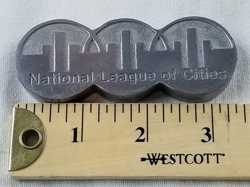 National League Of Cities Congress Atlanta, Georgia 1980 Paper Weight Metal rare