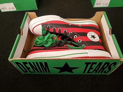 Pre-owned Converse X Denim Tears Chuck Taylor 70 High Top Green Black Beauty Juneteenth Us In Multicolor