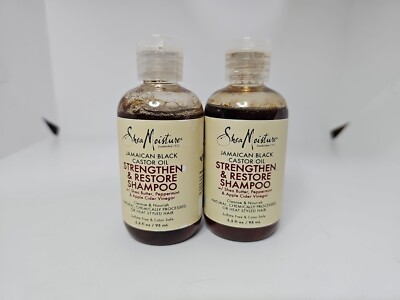 SHEA MOISTUREJAMAICAN BLACK CASTOR OILSTRENGTHEN & RESTORE SHAMPOO 3.2oz(2pk)