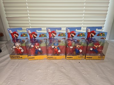 JAKKS Pacific 4'' Mario Fire Mario Ice Mario Action Figure Lot Of 5