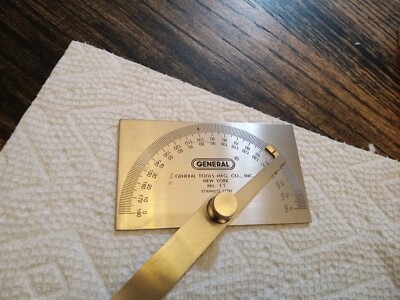 General Tools Angle Protractor #17 Stainless Steel Square Head - Measuring Tool 