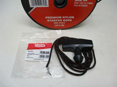 Briggs & Stratton 6  Recoil Pull Start Handle 31-911 w Rope #4 1/8'' Dia. Cord