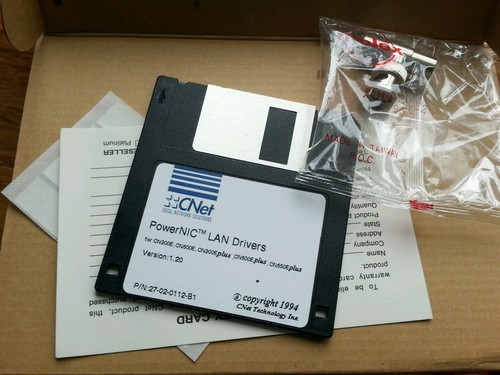 CNET 200EPLUS CN200Eplus Vintage PowerNIC Network Interface Card NIB