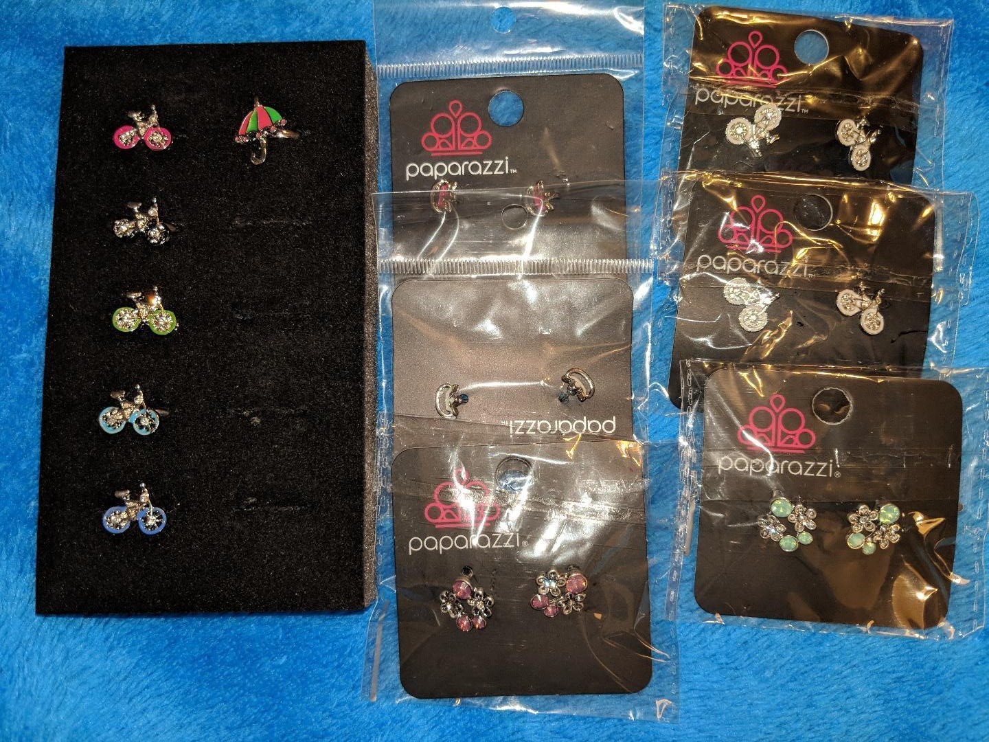 LOT OF NEW PAPARAZZI STARLET SHIMMER ASSORTED EARRINGS RINGS