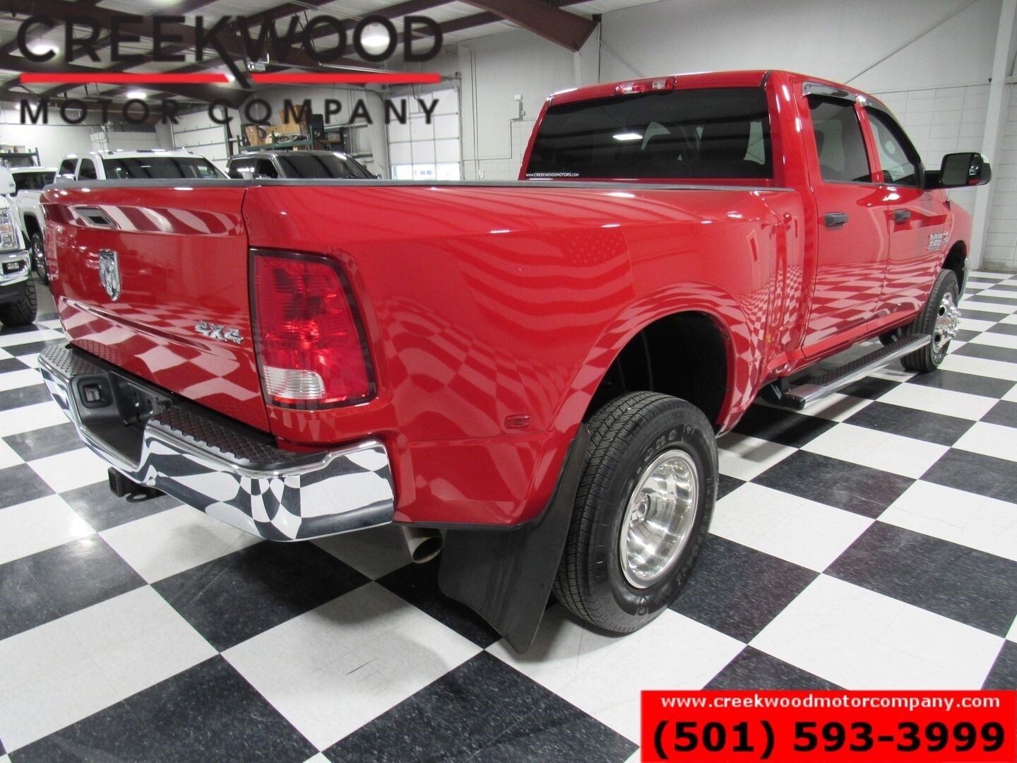 2017 Ram 3500 Dodge Red Dually 4x4 Cummins Diesel Auto 1 Owner Chrome