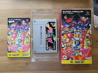 Super Bomberman Panic Bomber W World (Super Famicom) Game Complete CIB