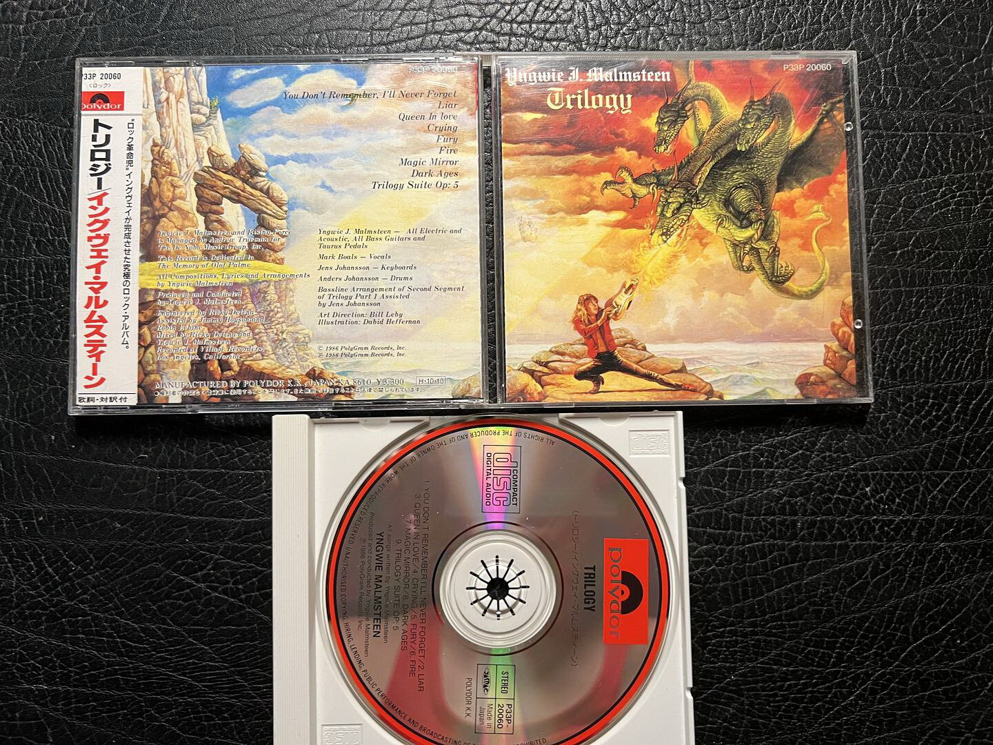 Yngwie J. Malmsteen Trilogy JAPAN CD P33P-20060 CUT OBI 1986