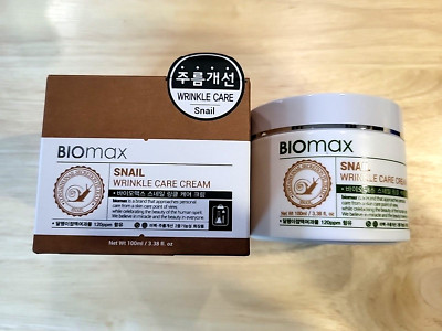 Biomax Snail Wrinkle Care Cream 3.38 fl oz NIB Sealed Free Shipping, Exp 08/26