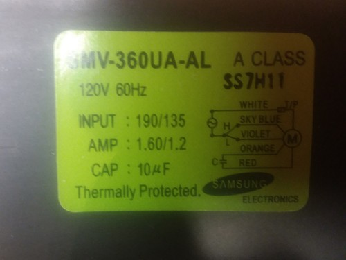 GE Microwave Exhaust Blower Motor