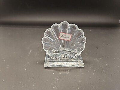 BACCARAT Crystal Clam Shell Placecard Holder