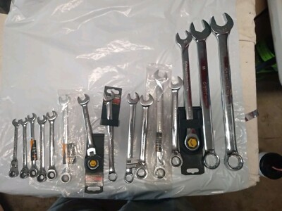 15 PC Wrench Set Mixed 13 Gearwrench Ratcheting And None 2 Sunex 30mm 16mm 