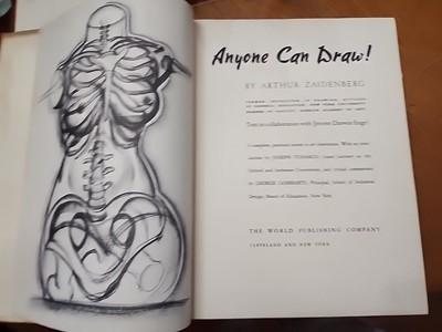 Anyone Can Draw by Arthur Zaidenberg, 1939, Fully Illustrated, Nice Vintage Copy