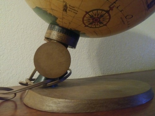 Readers Digest World Antique Spot Globe Vintage 1980 Tested Working Lights Up