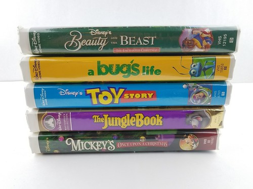 Lot Of 5 Disney VHS Clamshell Movies Lot B