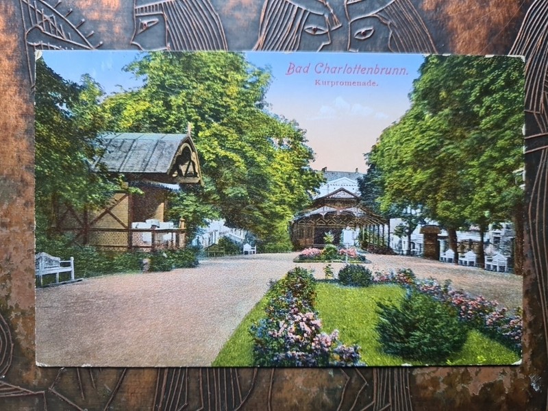 Bad Charlottenbrunn  Kurpromenade Bessere Ansichtskarte 