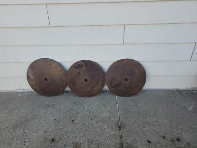 3 Farm Implement Disc Blades 16.5-17.5'' inch Steampunk Industrial brand may vary