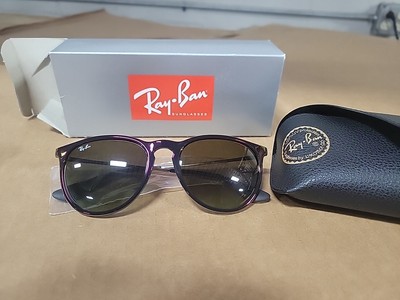 Ray-Ban RB4171 Erika Classic Sunglasses Black & Silver/ Brown Gradient 54mm