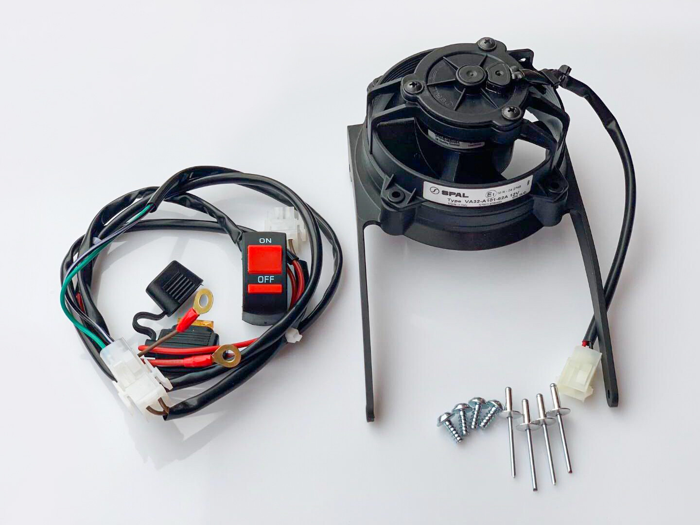 RADIATOR FAN with SWITCH for KTM HUSQVARNA 2 and 4 STROKE