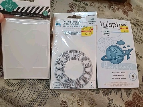 Spellbinders Clock Airplane Clouds Dies Heidi Swapp Heart Embossing Folder