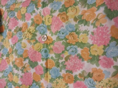Bright Colors Floral Cotton Fabric 36'' X 40''