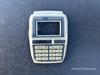 Rare & Authentic CASIO DBC-63 Data Bank DINO ZONE - Faded Silver Case Bezel ONLY