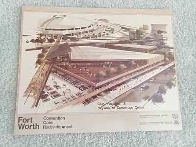 Fort Worth Convention Center Texas Architectural Rendering Mid-Century Design