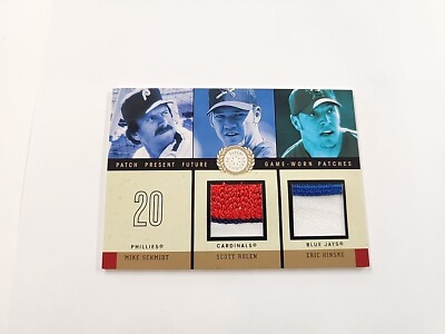 2003 Fleer Patchworks Scott Rolen Mike Schmidt Eric Hinske /100 Patch {ZB}