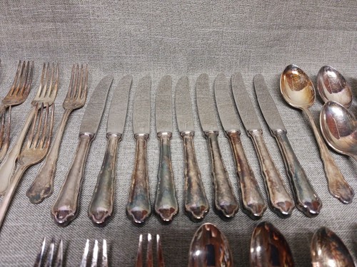 Berndorf Royal Chippendale cutlery Silverplate Flatware 42 pieces