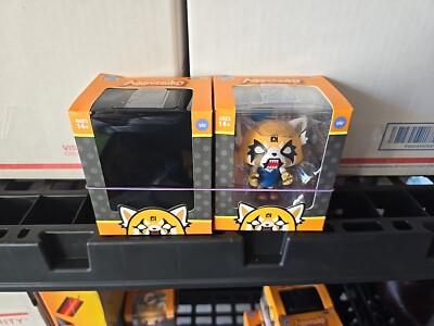 AGGRETSUKO ACTION VINYLS AGGRETSUKO & BLACK-OUT FIGURINE LOT OF 2 NIB