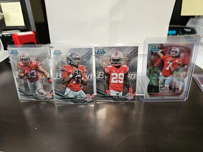 Lot Of 4 2022 Topps Bowman University Ohio State Jack Sawyer CJ Stroud Denzel...