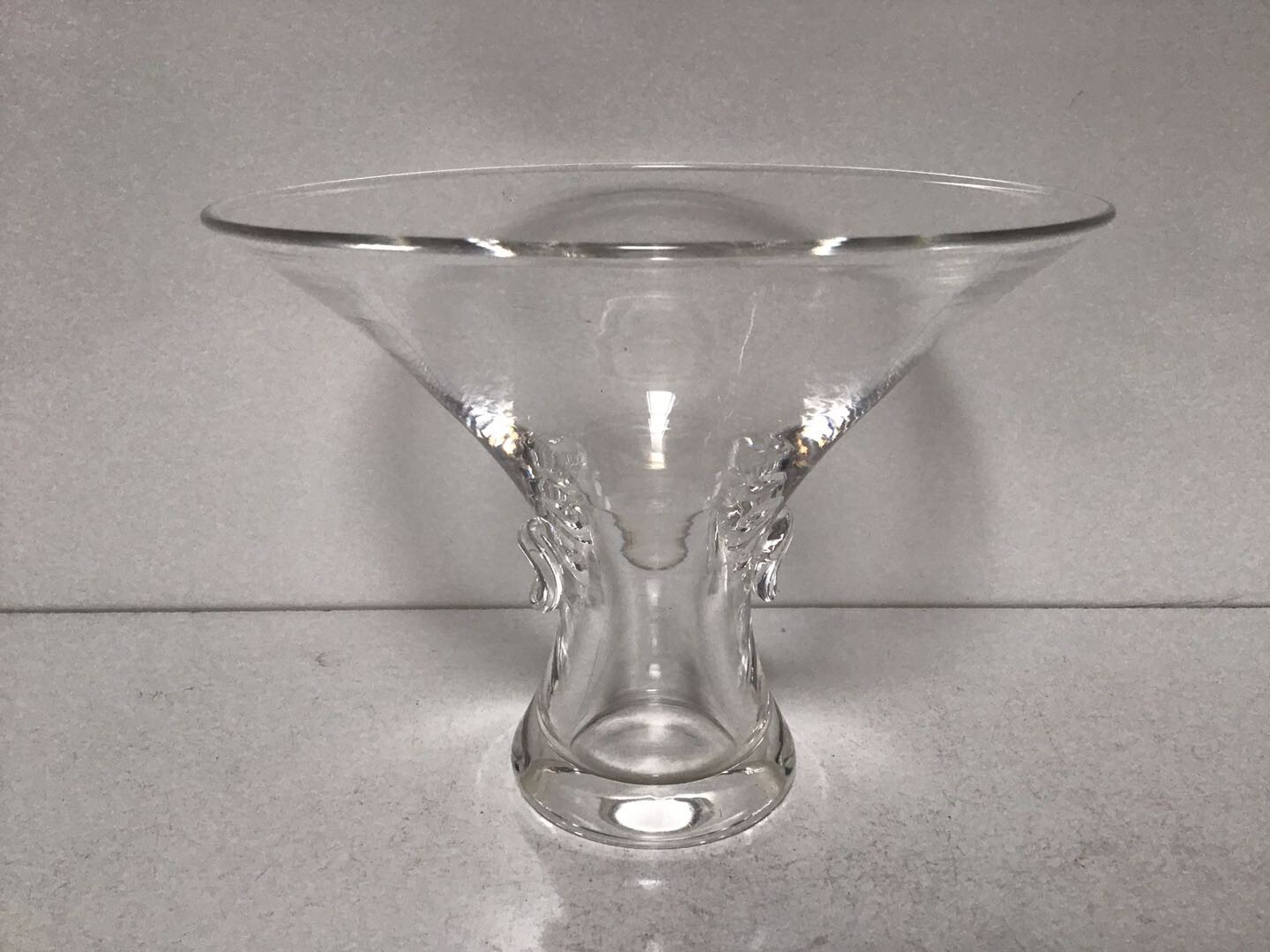 Steuben Galss ディープフラワーボウル 花器 果物鉢 Steuben Galss ディープフラワーボウル 花器 果物鉢 Steuben