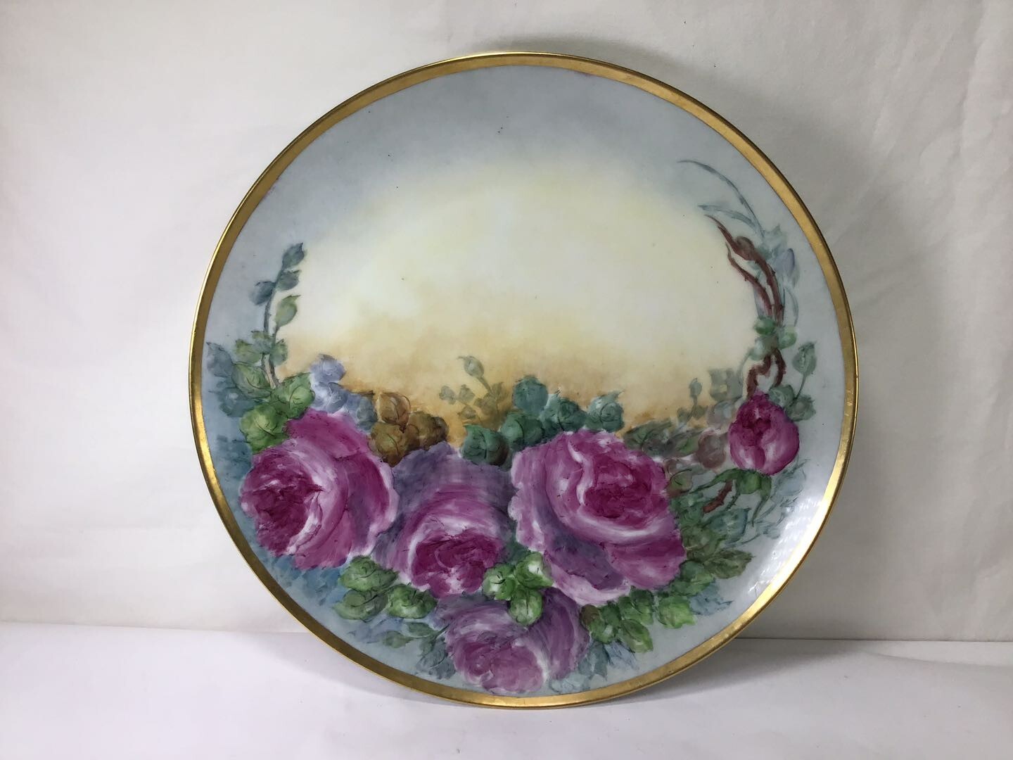 掛花61 JJ61 Vintage Large H 12 1/4 Hand Painted Porcelain Flower