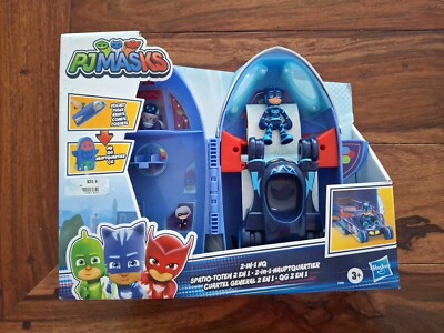PJ Masks 2-in-1 HQ Playset, Headquarters and Rocket New In Box