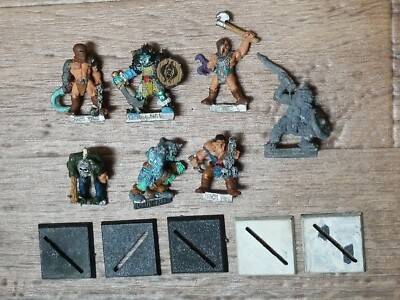 Vintage 1980's Warhammer Marauder Miniatures Chaos Thug Regiment Metal Rare Lot
