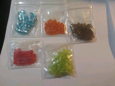 ASSORTED BEADS - Cube shape beads 4mm & 5mm various colors (lot#7)