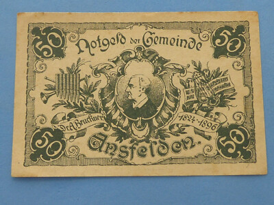 N3) AUSTRIA NOTGELD 50 HELLER SMALL NOTE IN ACCEPTABLE CONDITION £2.00