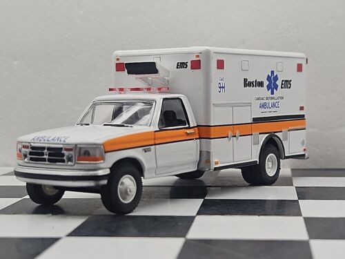 1994 FORD F-350 AMBULANCE 1/64 4x4 GREENLIGHT RESCUE BOSTON 1994 FORD F-350 AMBULANCE 1/64 4x4 GREENLIGHT RESCUE BOSTON