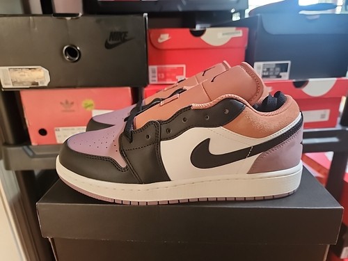 Size 6Y/7.5 Women's-Jordan 1 Low SE White/Black-Sky J Orange
