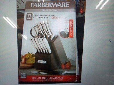Farberware 13pc Edgekeeper Pro Self-Sharpening Cutlery Set Durable Sealed 616