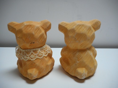 Mr. and Mrs. Ceramic Bear Salt and Pepper Shakers