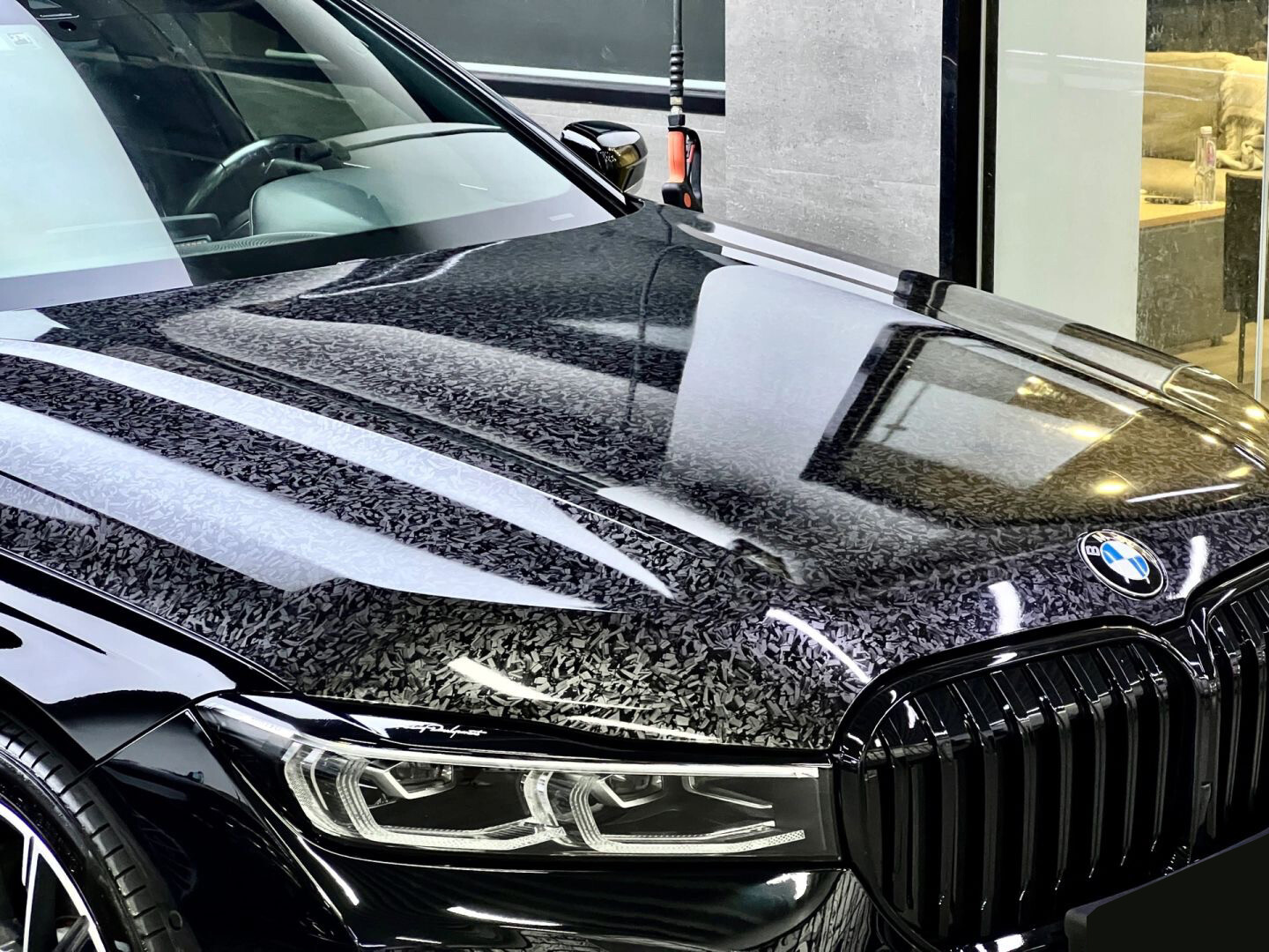 Premium Forged Carbon Fiber Vinyl Film Wrap Roll High Gloss Black Sticker Decal