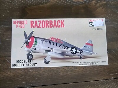 (OPEN BOX) SEE PICS** REPUBLIC P-47D RAZORBACK Model Craft Kit (PL693)